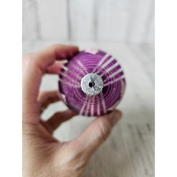 Radko shiny Brite purple leaf teardrop vintage ornament Xmas tree - Picture 9 of 9